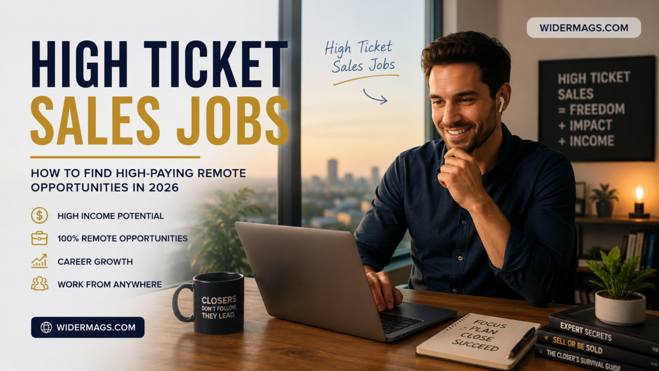 Professional salesperson working remotely in high ticket sales jobs
