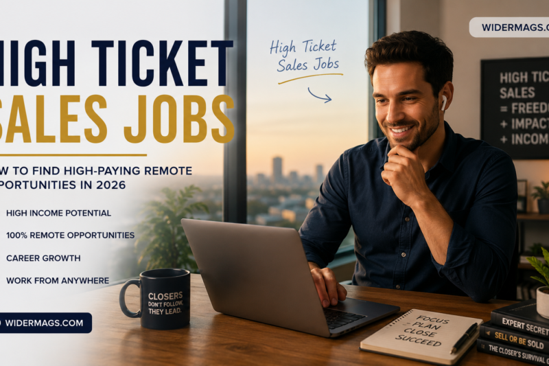 Professional salesperson working remotely in high ticket sales jobs