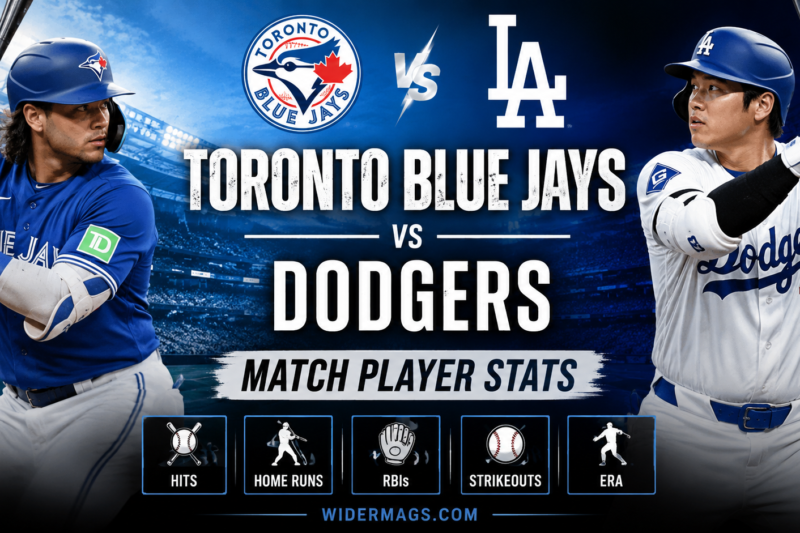 toronto blue jays vs dodgers match player stats